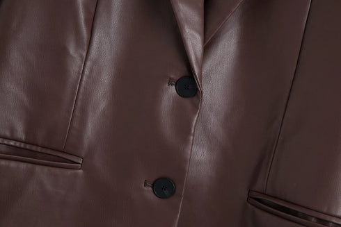 American Style Leather Pants Suit